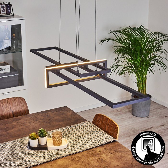 Suspension OMEGA led Noir, variateur intégré, de marque allemande. – Image 2