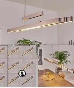 Suspension INICIO LED Nickel mat , lumière et intensité variables avec bouton tactile, marque allemande haut de gamme.