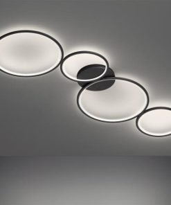 Alternative view of Rondo , Plafonnier noir à avec variateur.