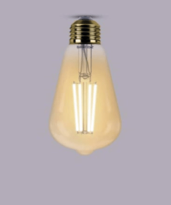 Ampoule LED Ambré  E27 60W Blanc  chaud