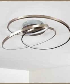 Alternative view of Plafonnier CHUTE, finition nickel mat , de marque allemande haut de gamme.