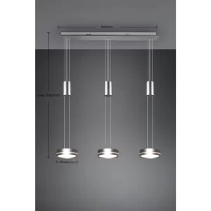 suspension trio leuchten franklin 326510307 mesure