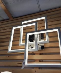 Alternative view of Plafonnier led design VISO3 , forme géométrique, variateur intégré, de marque allemande.