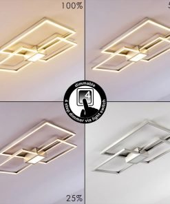 Alternative view of Plafonnier NARPES LED Nickel mat , variateur intégré.De marque allemande.