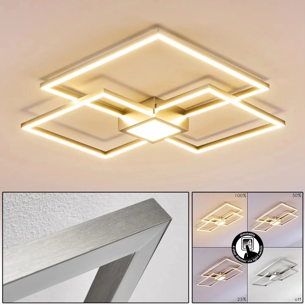 Plafonnier NARPES LED Nickel mat , variateur intégré.De marque allemande. – Image 9