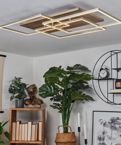 Plafonnier led design moderne, lumière et intensité variables avec télécommande.