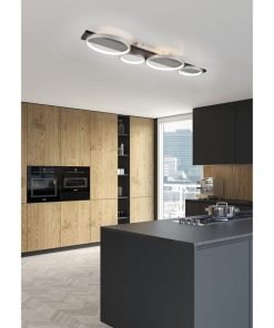 Plafonnier RODEKRO LED, Bois noir et métal , de marque allemande.