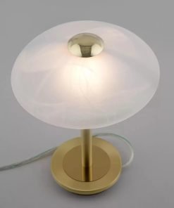 Alternative view of Lampe de table design sobre chic , en verre et laiton, TACTILE