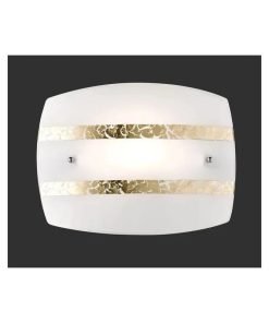 Applique murale NIKOSIA en verre opaque et laiton .De marque allemande.