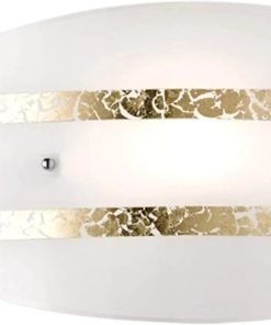 Alternative view of Applique murale NIKOSIA en verre opaque  et  laiton .De marque allemande.