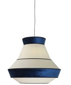 Alternative view of suspension chic glamour , en tissu blanc et velours, marque française.