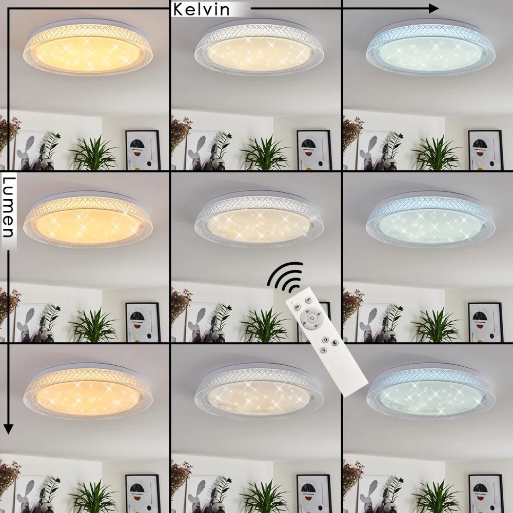 Plafonnier LED moderne variateur avec télécommande, THEA de marque allemande – Image 3