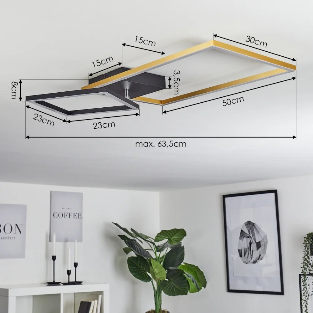 DOYON , plafonnier LED ,design moderne élégant, variateur intégré, de marque allemande haut de gamme. – Image 3