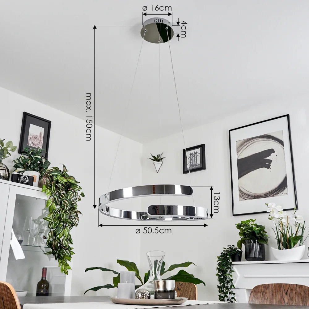 ROSEMOND, suspension LED design minimaliste élégant. VARIATEUR INTÉGRÉ – Image 3