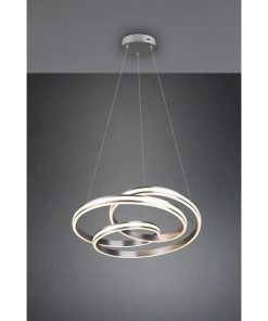 Alternative view of Nuria : L'élégance lumineuse pour vos grands espaces , finition nickel mat. de marque allemande haut de gamme.