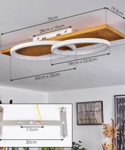 Alternative view of Pompu, Chaleur du bois, modernité du LED. variateur intégré.