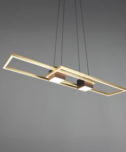 Alternative view of suspension Albany, rectangulaire à LED avec variateur intégré pour ajuster la couleur  la lumière selon vos envies.