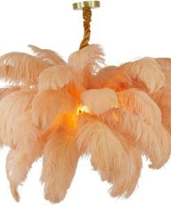 Suspension bohème en vrai plumes, design élégant de marque néerlandaise.