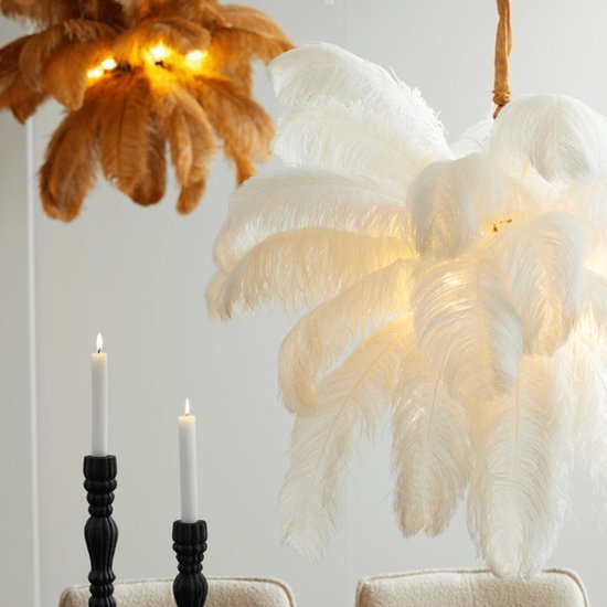 Suspension bohème en vrai plumes, design élégant de marque néerlandaise. – Image 5