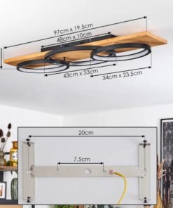 Alternative view of POMPU3, Chaleur du bois, modernité du LED .variateur intégré.