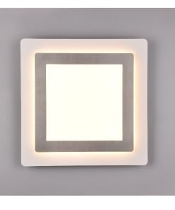 Alternative view of Plafonnier led design, MORGAN ,en métal finition nickel mat, variateur avec télécommande.