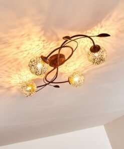 Alternative view of GRETA, plafonnier design, en cuivre et métal,  fait main, design allemand haut de gamme.