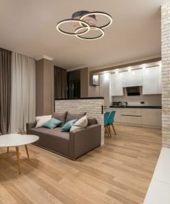 plafonnier led design variateur avec télécommande, marque allemande