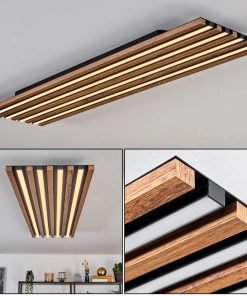 Tandragee Plafonnier ,LED en bois naturel, variateur intégré.