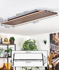 Alternative view of Tandragee Plafonnier ,LED en bois naturel, variateur intégré.