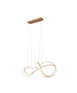 suspension NALA ,design moderne épuré, Or brossé, variateur intégré.