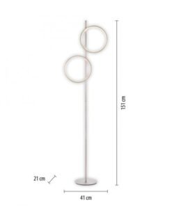 Alternative view of Lampadaire LED Design – Double anneau lumineux