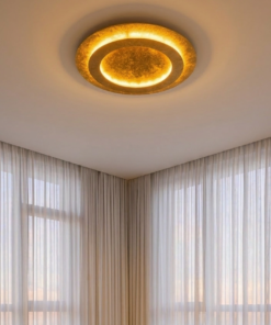 Alternative view of Plafonnier Nevis – Design allemand finition feuille d’or