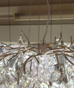 Alternative view of Lustre Arborescence Argentée aux Cristaux Feuilles