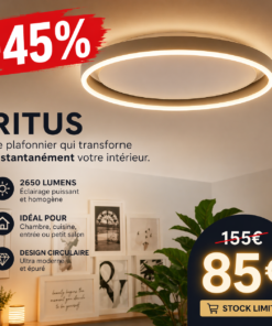 Alternative view of RITUS ,plafonnier LED design chic moderne.